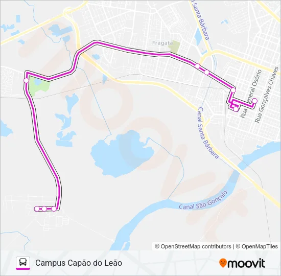 UFPEL CAPÃO Bus Line Map