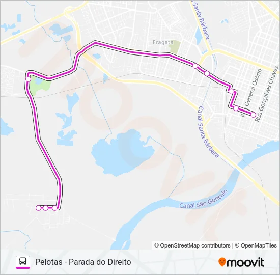 UFPEL CAPÃO Bus Line Map
