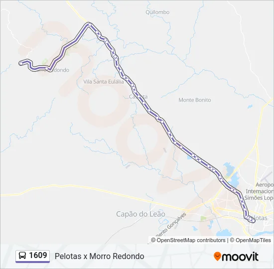 1609 Bus Line Map