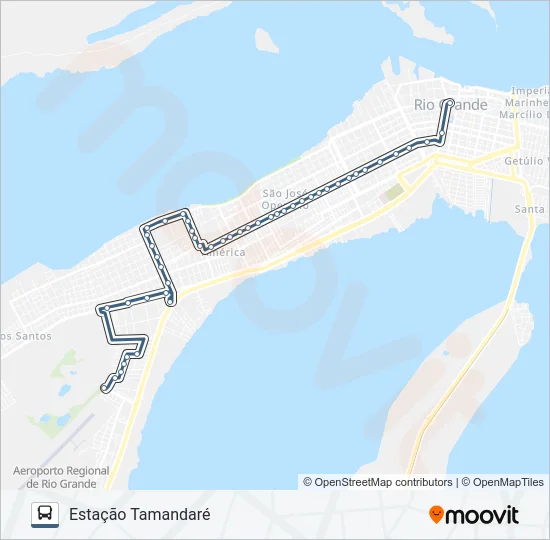 033 RODOVIÁRIA VILA MARIA / FURG  Line Map