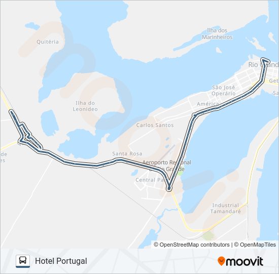 Mapa da linha 015 QUINTA de 