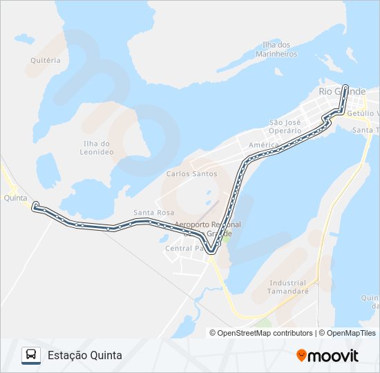 Mapa da linha 015 QUINTA de 