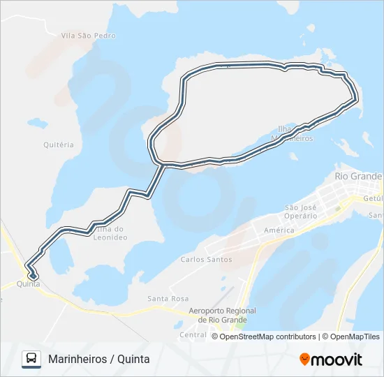 051 INTERDISTRITAL - PALMA / MARINHEIROS  Line Map