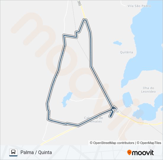 Mapa da linha 051 INTERDISTRITAL - PALMA / MARINHEIROS de 