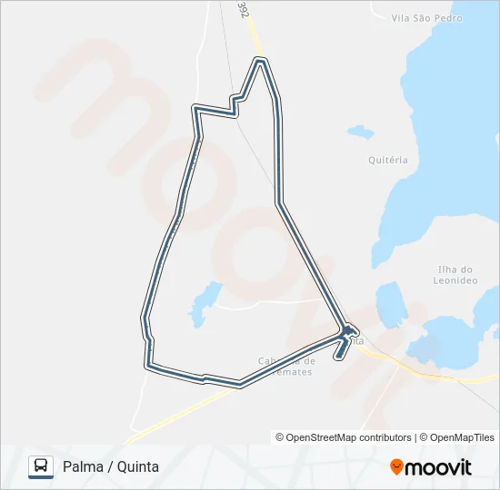 051 INTERDISTRITAL - PALMA / MARINHEIROS  Line Map
