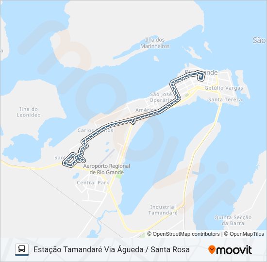 Mapa da linha 018 SANTA ROSA de 