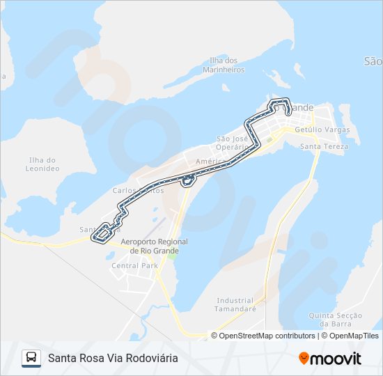 Mapa da linha 018 SANTA ROSA de ônibus