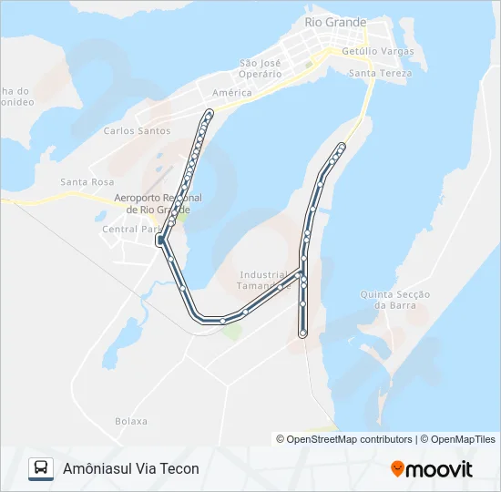 030 JUNÇÃO BARRA VIA AVENIDA ITÁLIA  Line Map