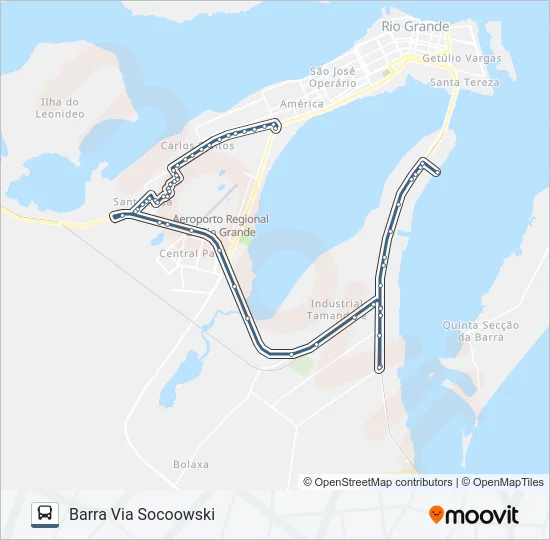 030 JUNÇÃO BARRA VIA AVENIDA ITÁLIA  Line Map