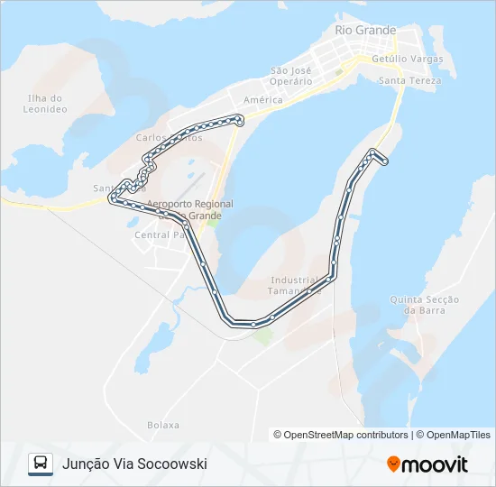 030 JUNÇÃO BARRA VIA AVENIDA ITÁLIA  Line Map
