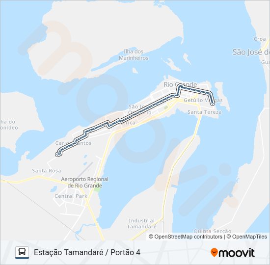 Mapa da linha 027 POLIVALENTE / PROFILURB de 