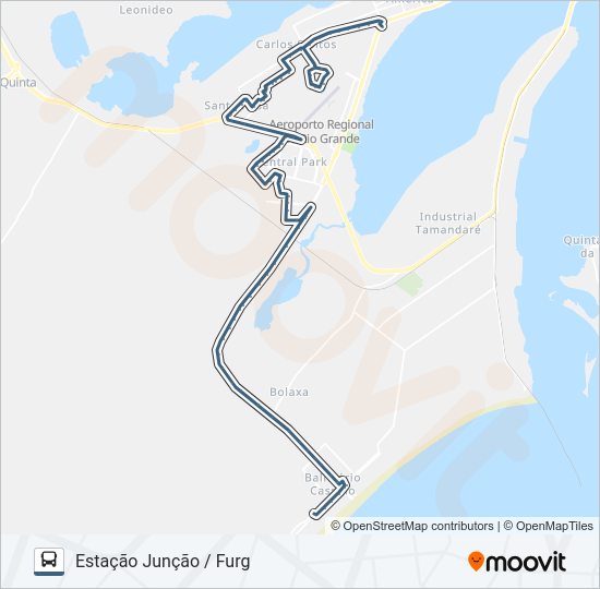 Mapa da linha 008 CASSINO / JUNÇÃO de 