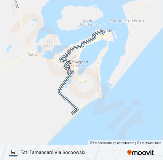 Mapa da linha 010 CASSINO - CIDADE NOVA de 