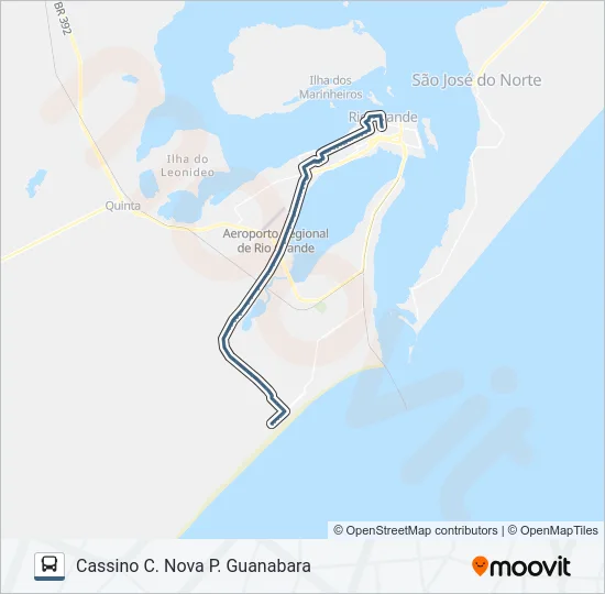 010 CASSINO - CIDADE NOVA  Line Map