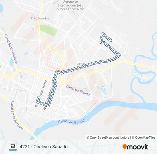 4221 OBELISCO Bus Line Map