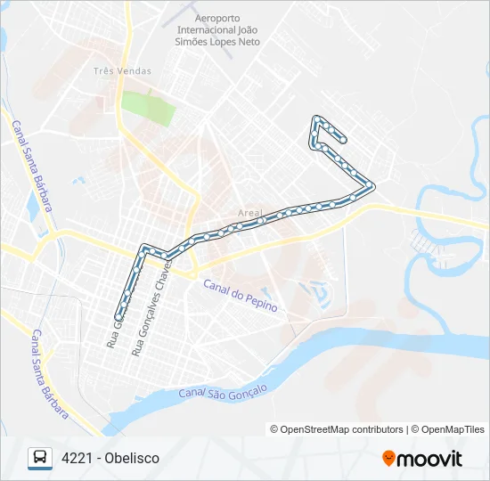 4221 OBELISCO Bus Line Map