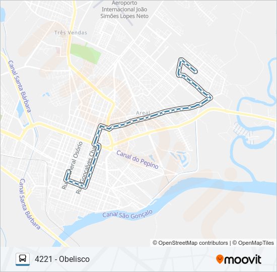 Mapa de 4221 OBELISCO de autobús