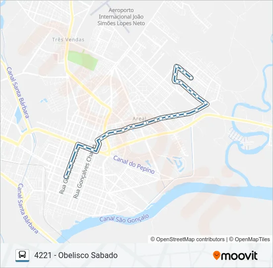 4221 OBELISCO Bus Line Map