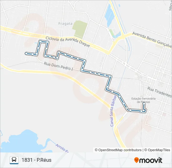 1831 PADRE REUS Bus Line Map