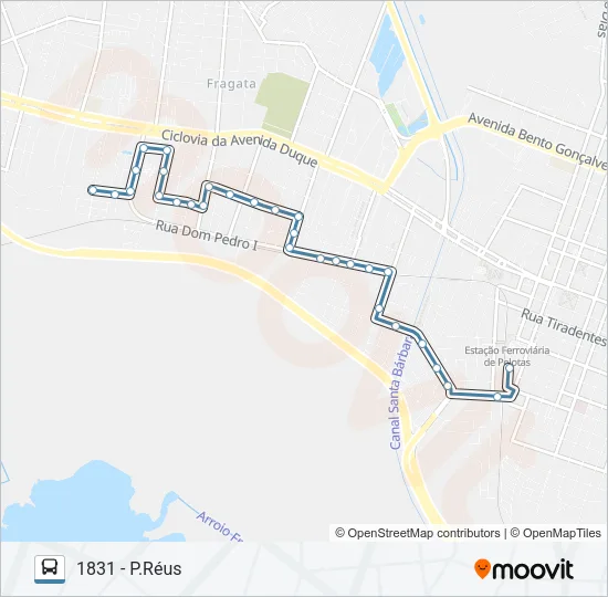 1831 PADRE REUS Bus Line Map