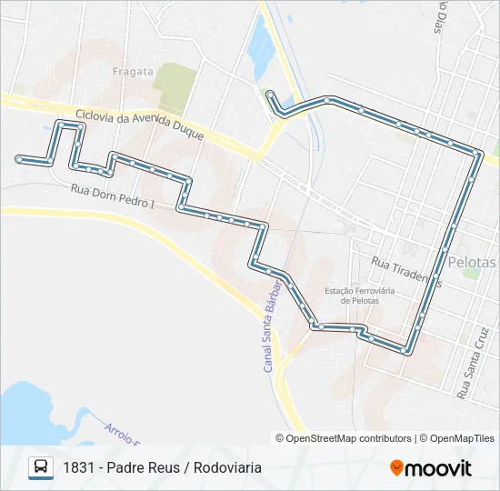 1831 PADRE REUS Bus Line Map