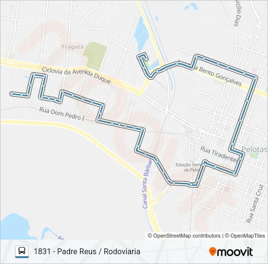 1831 PADRE REUS Bus Line Map