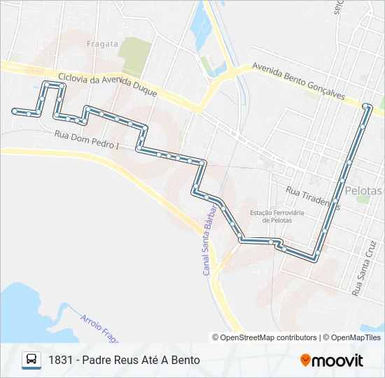 1831 PADRE REUS Bus Line Map