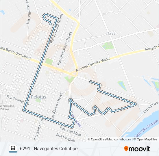 6291 NAVEGANTES COHABPEL bus Line Map