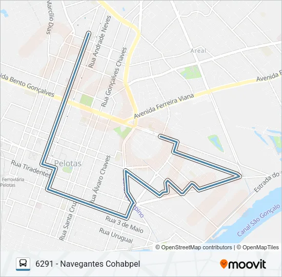 6291 NAVEGANTES COHABPEL Bus Line Map