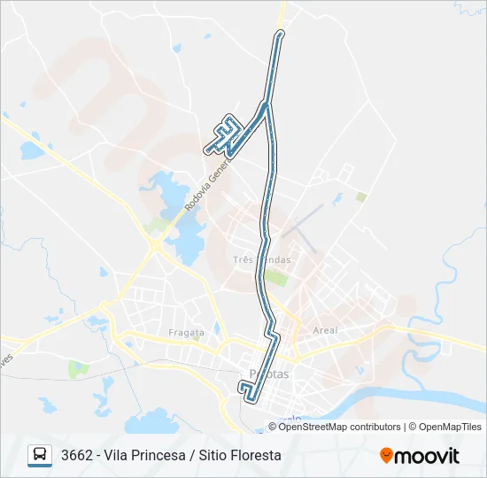 3661 SITIO FLORESTA Bus Line Map