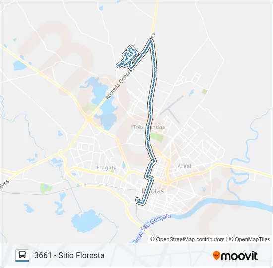 3661 SITIO FLORESTA Bus Line Map