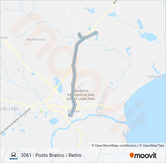 3061 POSTO BRANCO Bus Line Map