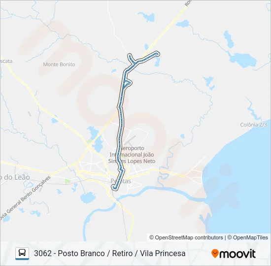 3061 POSTO BRANCO Bus Line Map