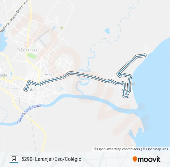 5281 BALNEÁRIO DOS PRAZERES Bus Line Map