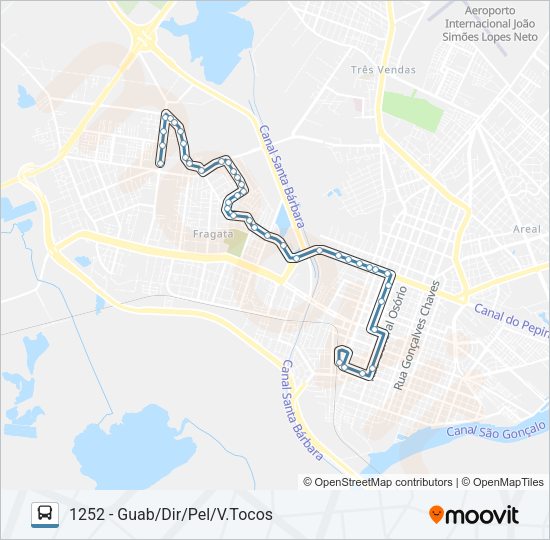 Mapa da linha 1201 GUABIROBA de ônibus