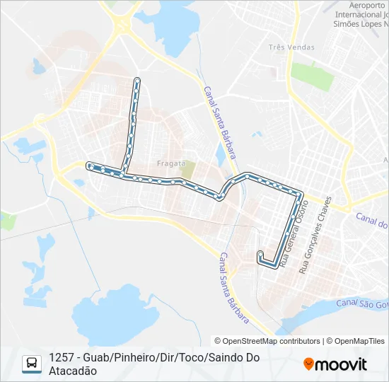 1201 GUABIROBA Bus Line Map