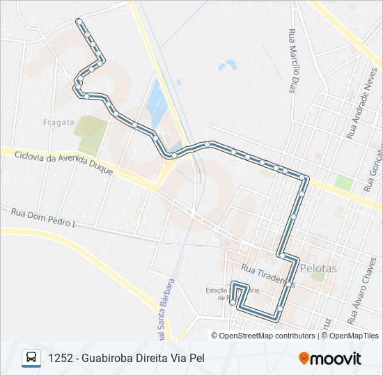 Mapa da linha 1201 GUABIROBA de ônibus