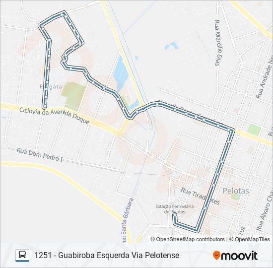 Mapa da linha 1201 GUABIROBA de ônibus