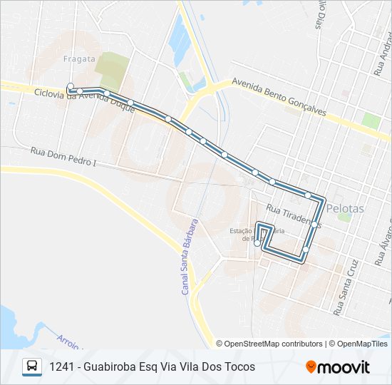 Mapa de 1201 GUABIROBA de autobús