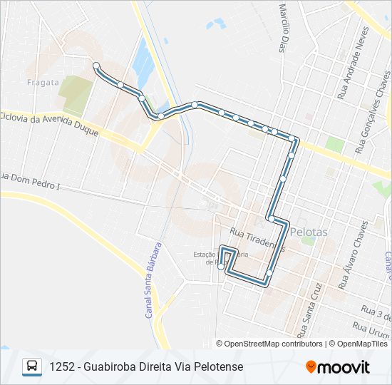 Mapa da linha 1201 GUABIROBA de ônibus