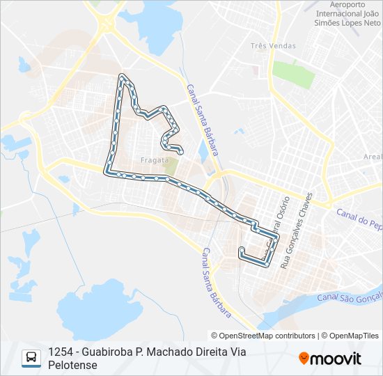 Mapa da linha 1201 GUABIROBA de ônibus