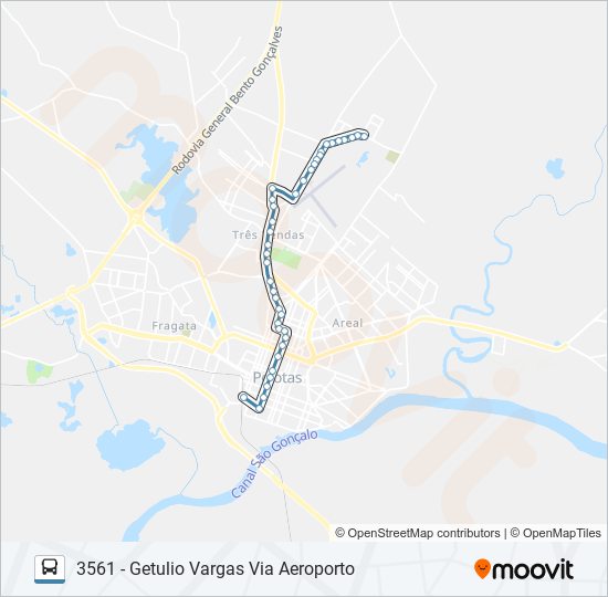 Mapa de 3561 GETULIO VARGAS de autobús