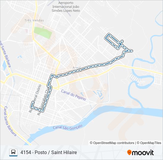 4121 AREAL bus Line Map