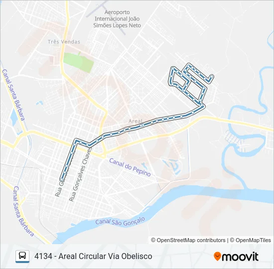 4121 AREAL Bus Line Map