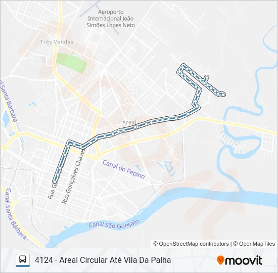 4121 AREAL Bus Line Map