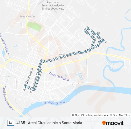 4121 AREAL Bus Line Map