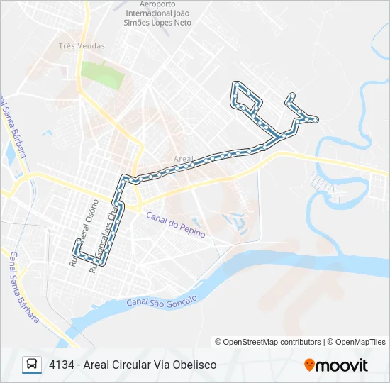 4121 AREAL Bus Line Map