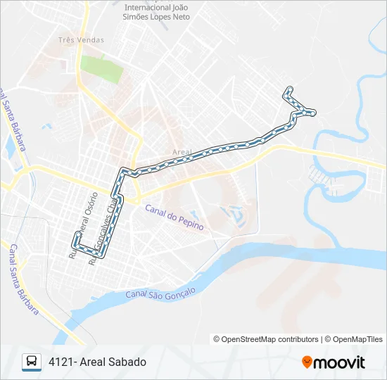 4121 AREAL Bus Line Map