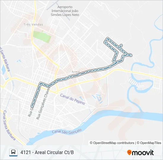 4121 AREAL Bus Line Map