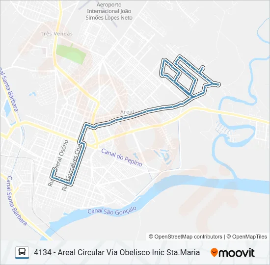 4121 AREAL Bus Line Map